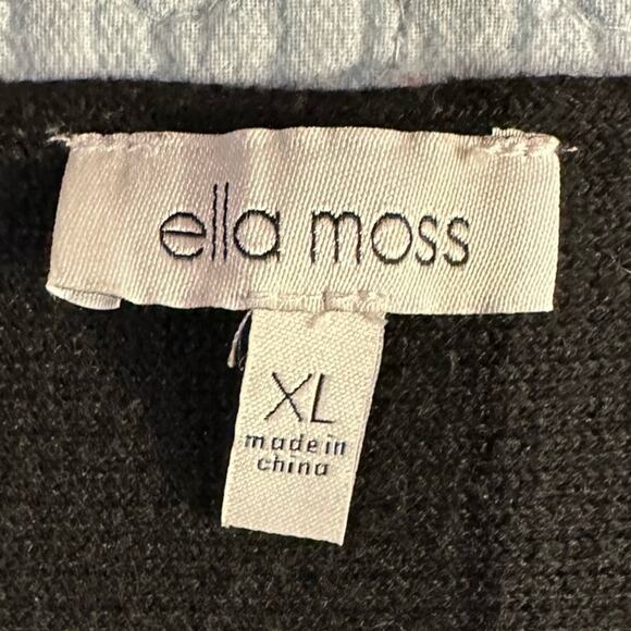 Ella Moss Black V-Neck Sweater - Picture 3 of 4